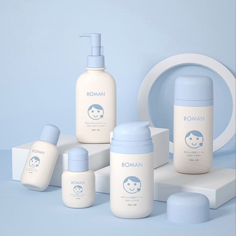 50ml 80ml 100ml prazne ovalne zelene plastične PP boce s vakuumskom podlogom za losion bez zraka i bocom s kremom za lice za njegu kože