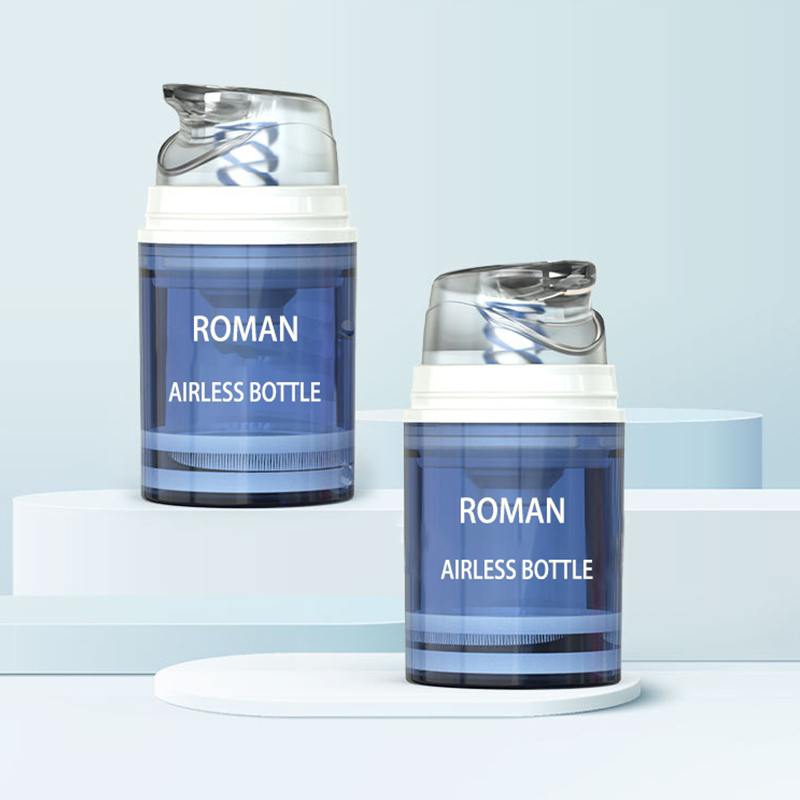 Sve plastične 15ml 1oz Airless losion bočica 30ml 50ml Tpe Spring Mono pakiranje Plastična kozmetička bočica s prozirnom oprugom