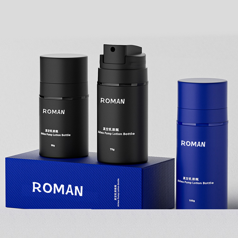 Mat crna bočica losiona 15ml 30ml 50ml 100ml 120ml 150ml Skincare Essence Pump Airless bočica za kozmetičko pakiranje