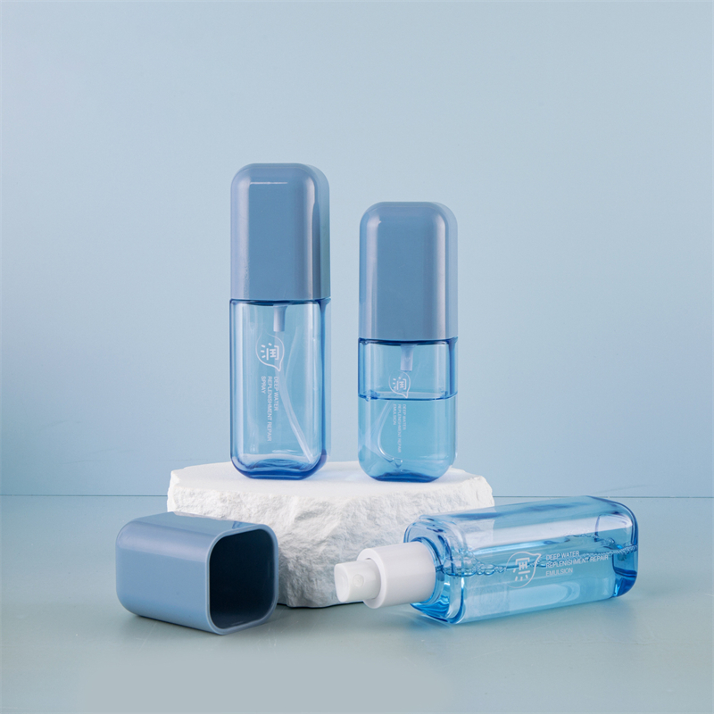80ml 100ml 120ml Debela stijenka PET plastična plava kozmetička sprej za umirujuću hidratantnu bočicu 80ml 100ml 120ml Debela stijenka PET plastična plava kozmetička sprej za umirujuću hidratantnu bočicu