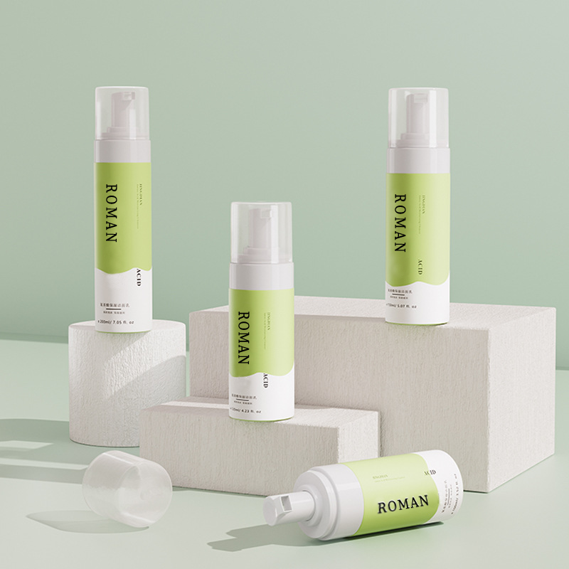 50ml 80ml 100ml 120ml 150ml 200ml Bočica s mjehurićima od organske pjene za pranje lica Veleprodaja Private Label aminokiselina Hidratantno sredstvo za čišćenje Prilagođeno pakiranje