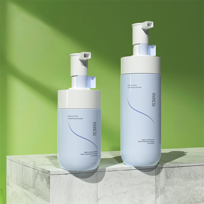 Privatna marka Pjena za izbjeljivanje lica Nježna pjena za čišćenje Sredstvo za čišćenje mjehurića Plava PET pjena Bočica s pumpicom 150 ml 200 ml 300 ml