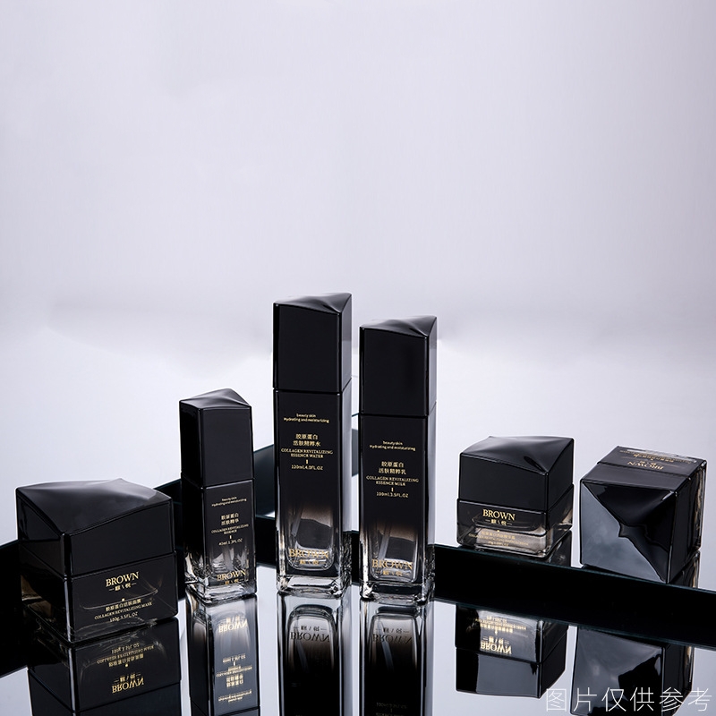 Jedinstvena četvrtasta staklena posuda za kremu s podignutim poklopcem za pakiranje kozmetike Jedinstvena četvrtasta staklena posuda za kremu s podignutim poklopcem za pakiranje kozmetike