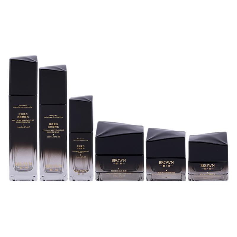 Jedinstvena četvrtasta staklena posuda za kremu s podignutim poklopcem za pakiranje kozmetike Jedinstvena četvrtasta staklena posuda za kremu s podignutim poklopcem za pakiranje kozmetike