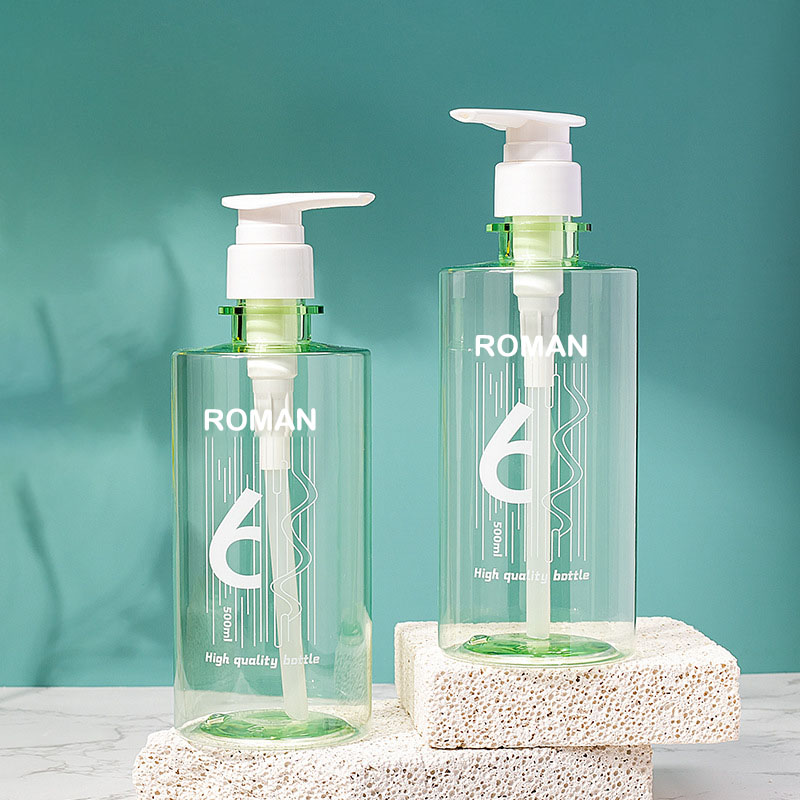 Green Plastic PET Njega kože Ulje za čišćenje lica Piling za tijelo Losion za pranje Sprej za kosu Šampon i regenerator Bočice Set