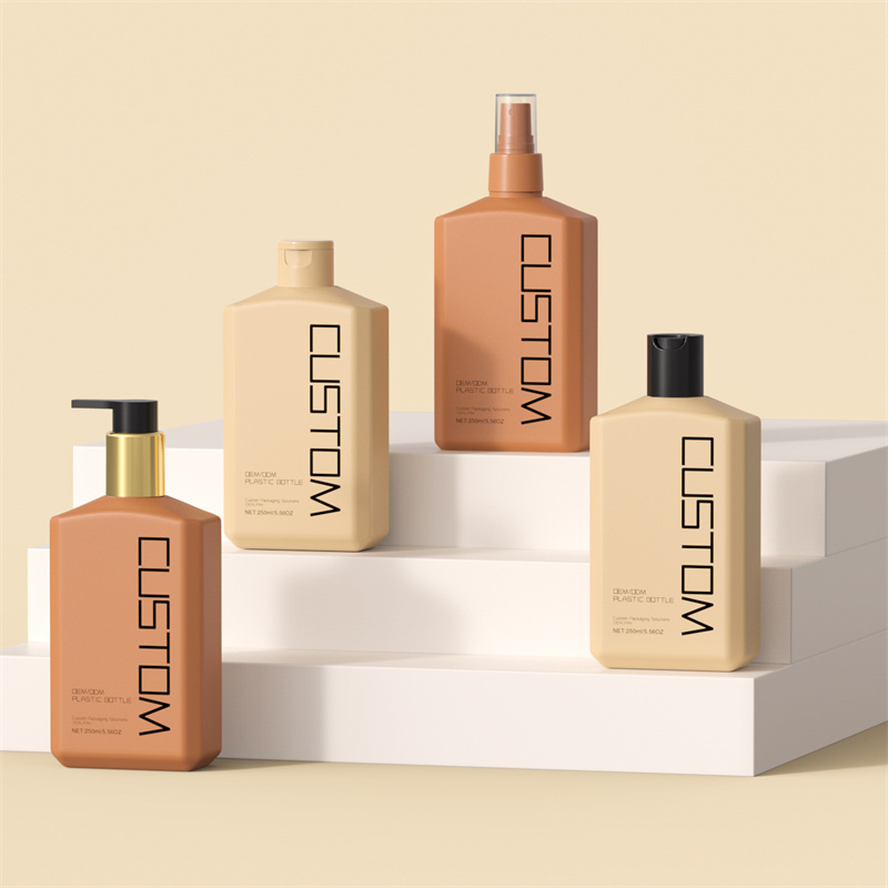 250ml 10oz Matirano ravno koso rame Bočica za losion za tijelo za njegu kože, gelovi za tuširanje, bočica