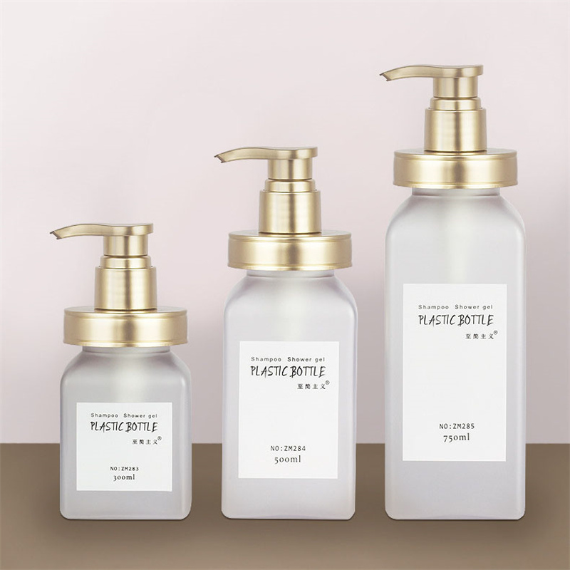 300ml 500ml 700ml Luksuzno kozmetičko pakiranje Matirana mekana površina Losion za tijelo koji se istiskuje na dodir Boce hotelskog šampona za pranje s pumpicom od zlatne ruže 300ml 500ml 700ml Luksuzno kozmetičko pakiranje Matirana mekana površina Losion za tijelo koji se istiskuje na dodir Boce hotelskog šampona za pranje s pumpicom od zlatne ruže