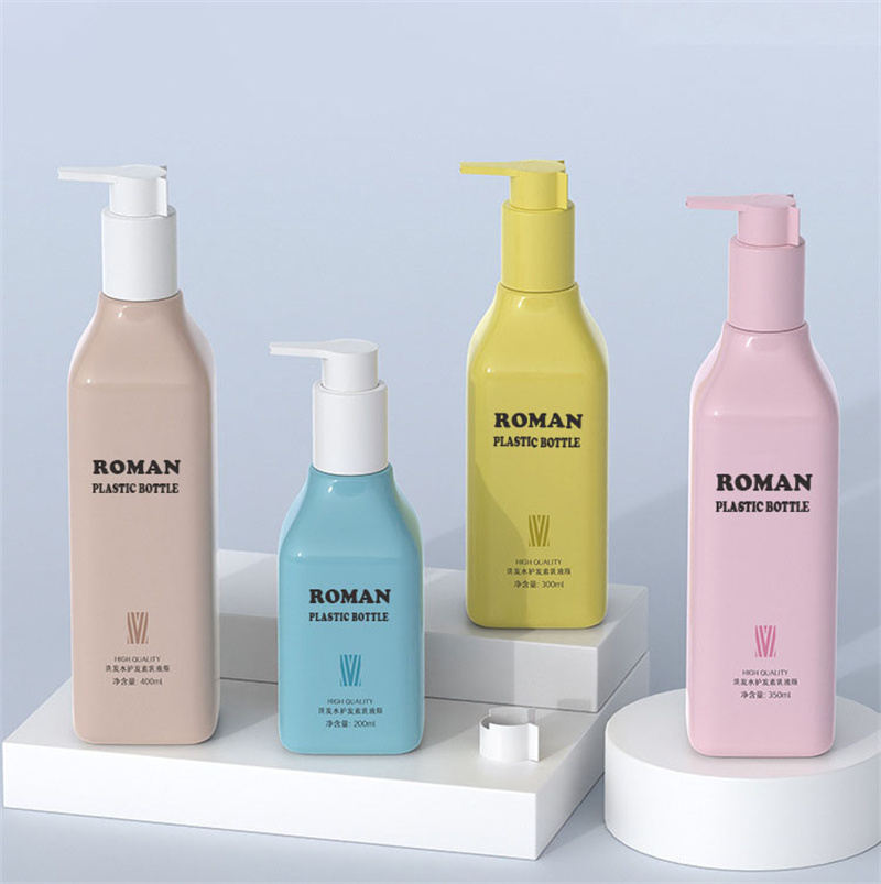 Luksuzne šarene boce ulja za tijelo s pumpicom Plastična PET ovalna kozmetička bočica s pumpicom sa bočnom bravom za losion Šampon 200 ml 300 ml 400 ml Luksuzne šarene boce ulja za tijelo s pumpicom Plastična PET ovalna kozmetička bočica s pumpicom sa bočnom bravom za losion Šampon 200 ml 300 ml 400 ml