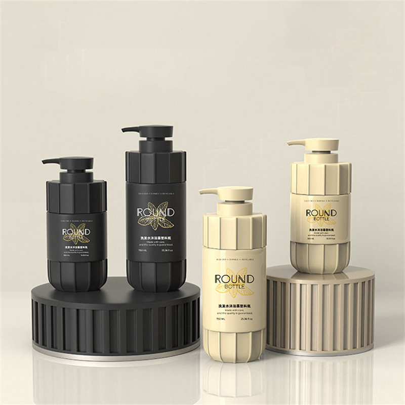 Mat crna 550 ml 600 ml 700 ml 750 ml Plastična traka za kućne ljubimce Plastična pumpa za losion s debelim zidom Boca za čišćenje Krema za sunčanje Šampon Gel za tuširanje