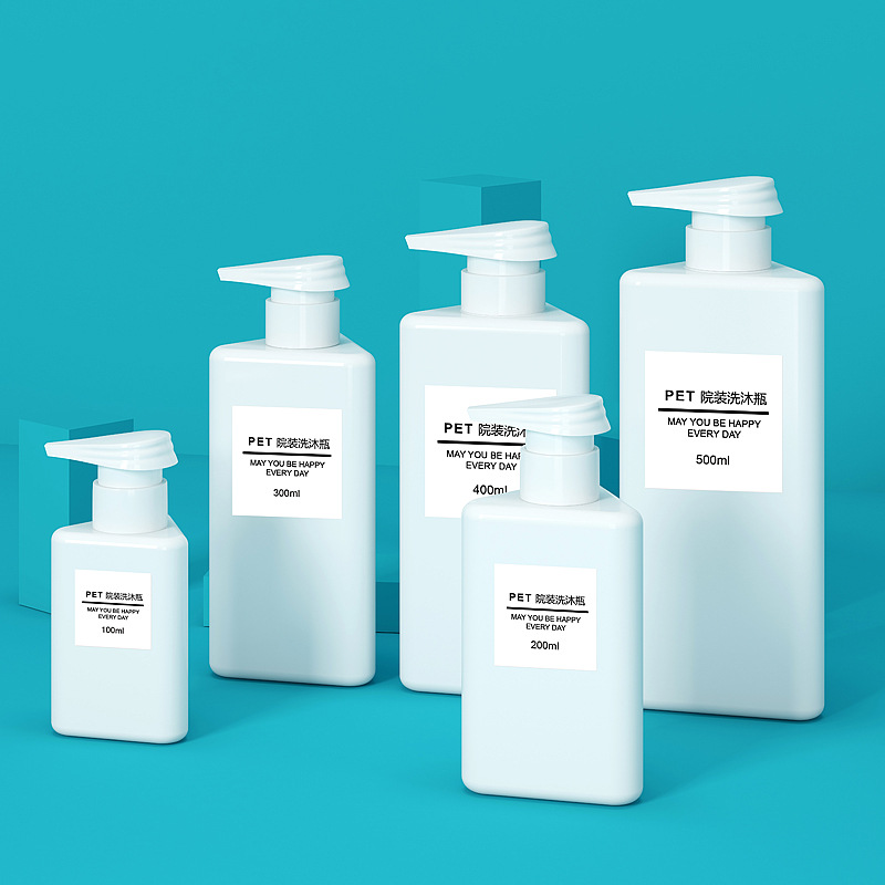 Nova trokutasta PET plastična prazna boca za losion za čišćenje lica ili losion za njegu kože 100ml 200ml 300ml 400ml 500ml kozmetička bočica